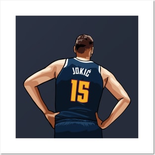 Nikola Jokic Vector Back Posters and Art